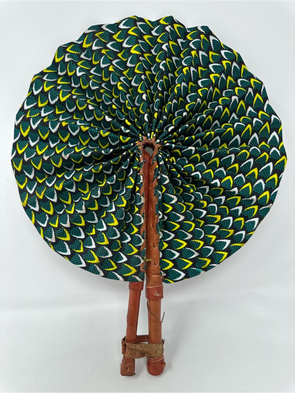 Handmade African Ankara Print Folding Hand Fan Portable Summer Cooling Fan